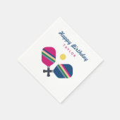 Serviette En Papier Pickleball Party Nom personnalisé serviettes perso (Coin)