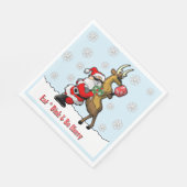 Serviette En Papier Pickleball Party Santa Reindeer Snowflakes (Coin)