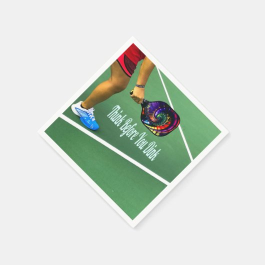 Serviette En Papier Pickleball Pensez Avant De Dîner (Coin)