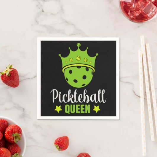 Serviette En Papier Pickleball Queen Funny Pickball Ball Queen (En situation)