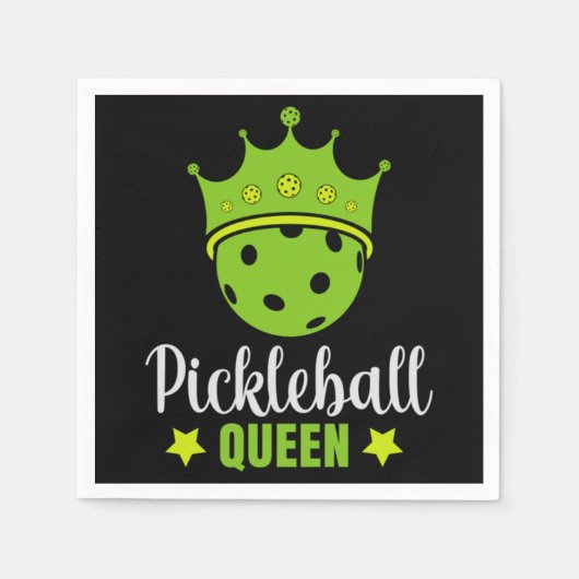 Serviette En Papier Pickleball Queen Funny Pickball Ball Queen (Devant)
