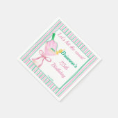Serviette En Papier Pickleball rose et vert fête d'anniversaire person (Coin)