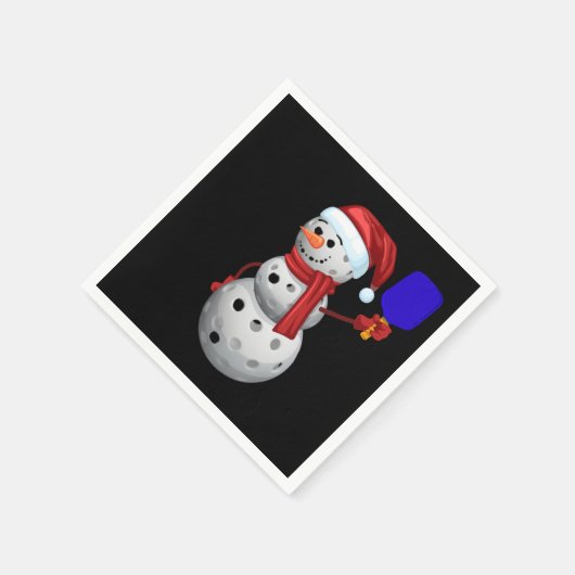 Serviette En Papier Pickleball Snowman (Coin)
