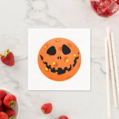 Serviette En Papier Pickleball Squelette Jack-o'Lantern Halloween (En situation)