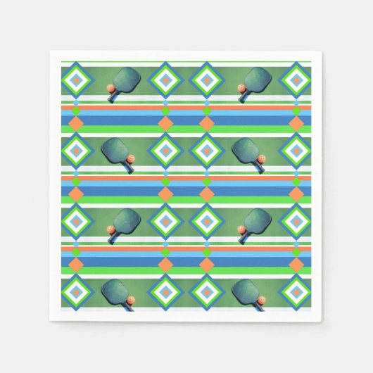 Serviette En Papier Pickleball Summer Pickleball Party Potluck Cookout (Devant)