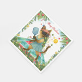 Serviette En Papier Pickleball thème de Noël (Coin)