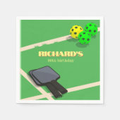 Serviette En Papier Pickleball Thème Sport Diner Anniversaire Fête (Devant)