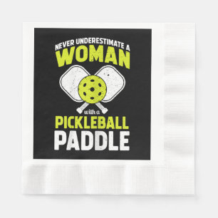 Serviette En Papier Pickleball Woman Funny Pickleball Player Cadeau