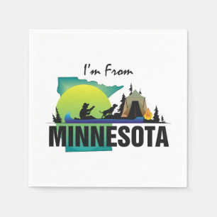Serviette En Papier PIÈCE EN T je suis le Minnesota