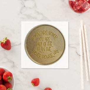Serviette En Papier Pièce Si Vous Êtes Sobre   Slogan de Récupération 