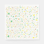 Serviette En Papier Pièces colorées de Terrazzo (Devant)