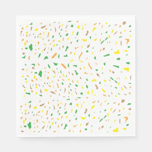 Serviette En Papier Pièces colorées de Terrazzo (Devant)