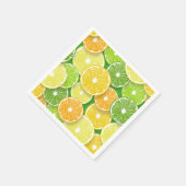 Serviette En Papier Pièces de fruits d'agrumes pop art 3 (Coin)