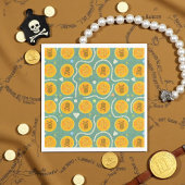 Serviette En Papier Pièces de pirate d'or et Motif de perles