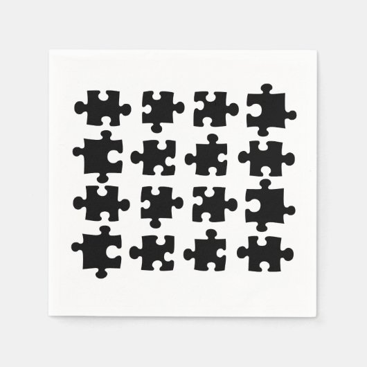 Serviette En Papier Pièces de puzzle (Devant)