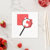 Serviette En Papier Pièces de puzzle Papier Naples (En situation)