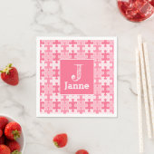 Serviette En Papier Pièces de puzzle rose douce fille Anniversaire (En situation)