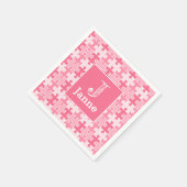 Serviette En Papier Pièces de puzzle rose douce fille Anniversaire (Coin)