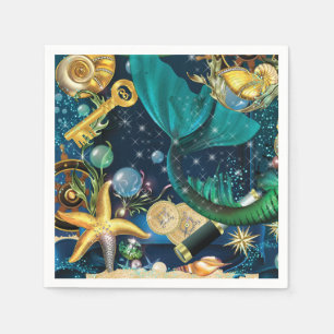 Serviette En Papier Pièces du groupe de sirènes