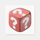 Serviette En Papier Pièces Papier Dice Avec Points D'Question (Devant)