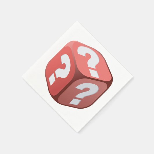 Serviette En Papier Pièces Papier Dice Avec Points D'Question (Coin)
