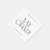 Serviette En Papier Pied moderne | Graduation minimale de l'année (Coin)