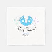 Serviette En Papier Pieds de bébé bleus Petits orteils (Devant)