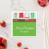 Serviette En Papier Pieds de rennes Père Noël de Noël (En situation)