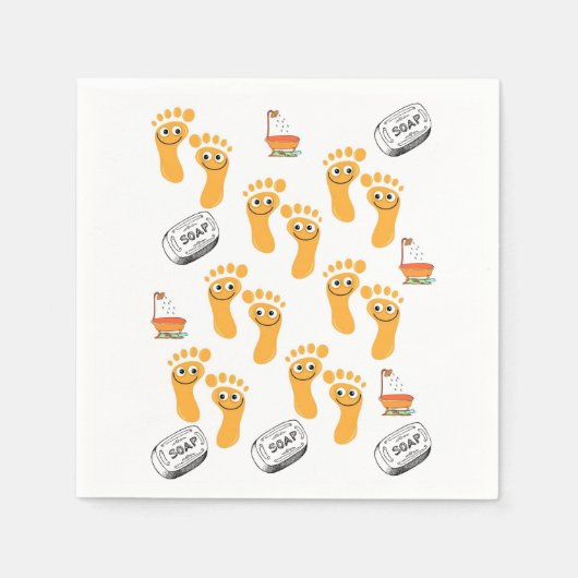 Serviette En Papier Pieds de savon serviette (Devant)