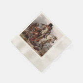 Serviette En Papier Pieds-Noirs Indien sur le cheval arabe pourchassé (Coin)