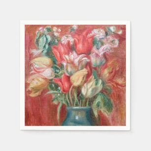 Serviette En Papier Pierre-Auguste Renoir - Bouquet de tulipes