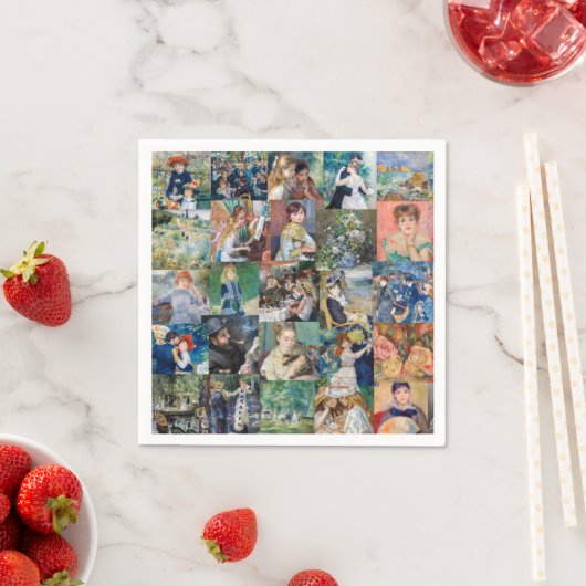 Serviette En Papier Pierre-Auguste Renoir - Chefs-d'oeuvre (En situation)
