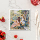 Serviette En Papier Pierre-Auguste Renoir - Dans le pré (En situation)