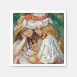 Serviette En Papier Pierre-Auguste Renoir - Deux Filles Lecture