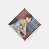 Serviette En Papier Pierre-Auguste Renoir - Enfant avec chat (Coin)