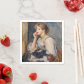 Serviette En Papier Pierre-Auguste Renoir - Femme avec une lettre (En situation)