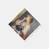 Serviette En Papier Pierre-Auguste Renoir - Femme avec une lettre (Coin)