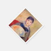 Serviette En Papier Pierre-Auguste Renoir - Fille avec un ventilateur (Coin)