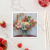 Serviette En Papier Pierre-Auguste Renoir - Fleurs dans un Vase (En situation)