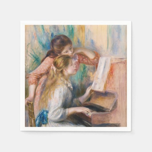 Serviette En Papier Pierre Auguste Renoir - Jeunes filles au piano (Devant)