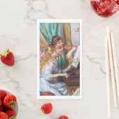 Serviette En Papier Pierre Auguste Renoir - Jeunes filles au piano (En situation)