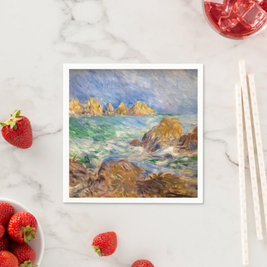 Serviette En Papier Pierre-Auguste Renoir - Marine, Guernesey (En situation)