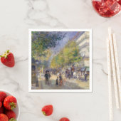 Serviette En Papier Pierre-Auguste Renoir - Paris, Grands Boulevards (En situation)