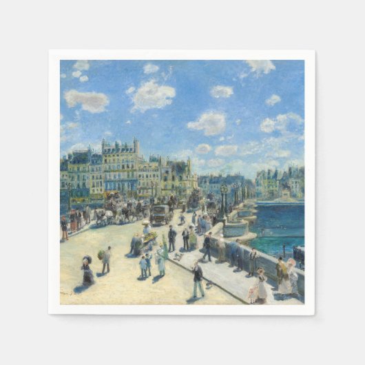 Serviette En Papier Pierre-Auguste Renoir - Paris, Pont-Neuf (Devant)
