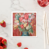 Serviette En Papier Pierre-Auguste Renoir - Tulip Bouquet (En situation)