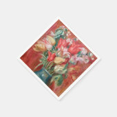 Serviette En Papier Pierre-Auguste Renoir - Tulip Bouquet (Coin)