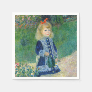Serviette En Papier Pierre-Auguste Renoir - Une fille avec un arrosoir