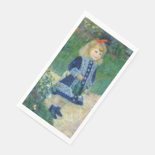 Serviette En Papier Pierre-Auguste Renoir - Une fille avec une canne d (Coin)