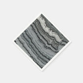 Serviette En Papier Pierre de gemme noire blanc marbre (Coin)