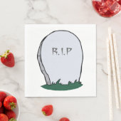Serviette En Papier Pierre de gravure RIP (En situation)